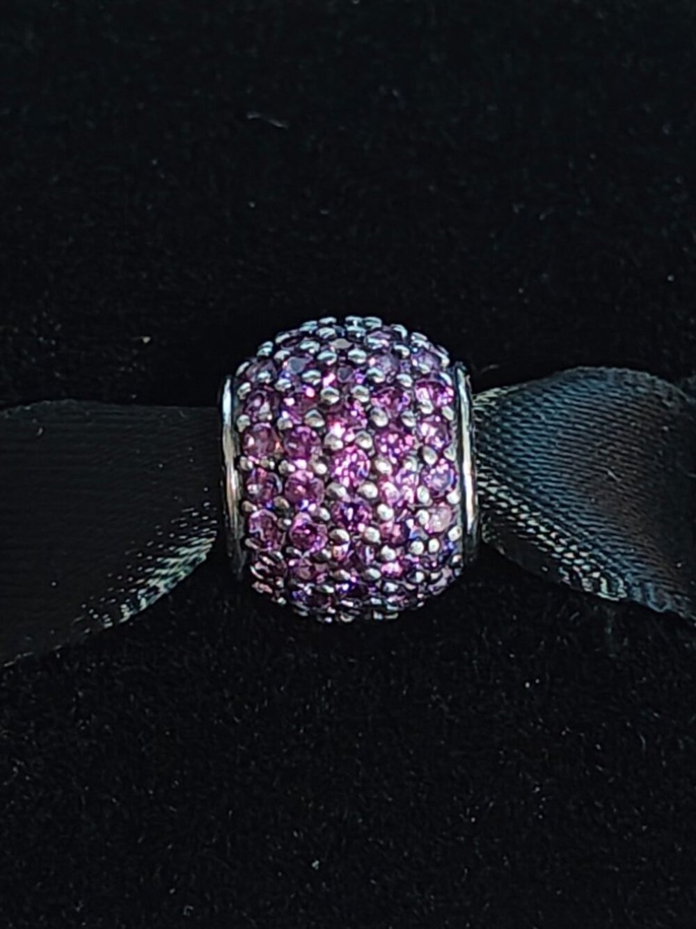 Authentic Retired Pandora Violet Pave Lights Charm 791051CFP